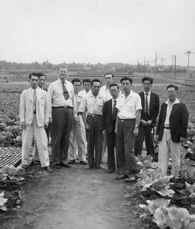 Деминг с японскими менеджерами, 1950 г.